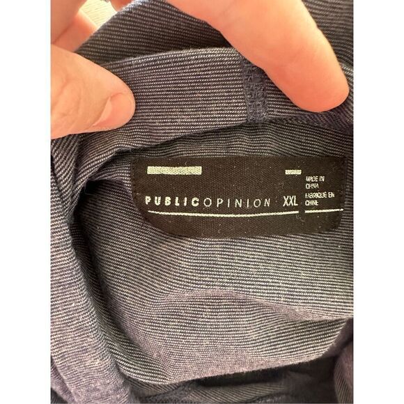⭐️3 for $10⭐️ Public Opinion Hooded long Sleeve Shirt - Picture 3 of 6